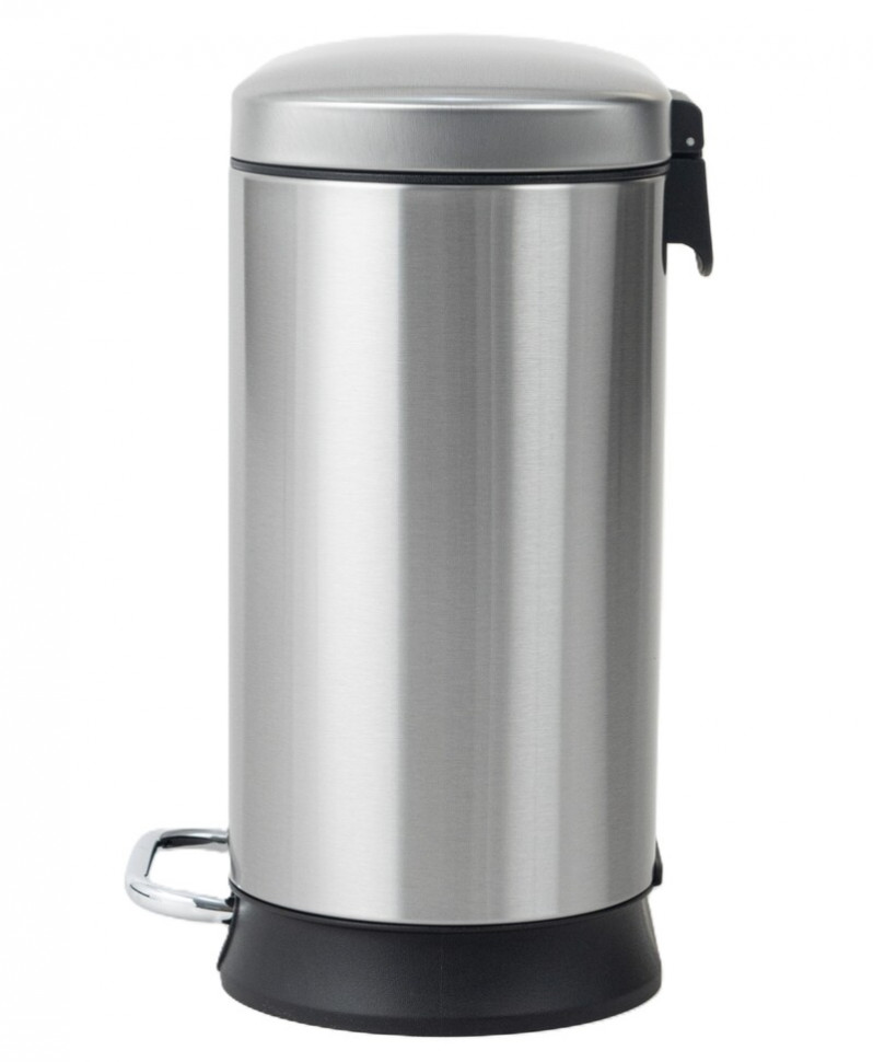 Відро для сміття з плавним закриттям овальне MIXXUS PREMIUM STRONG-TC0120 SS COLOR 20л (колір нержавійка) (MI7081)
