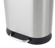 Відро для сміття з плавним закриттям овальне MIXXUS PREMIUM STRONG-TC0120 SS COLOR 20л (колір нержавійка) (MI7081)