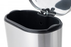 Відро для сміття з плавним закриттям овальне MIXXUS PREMIUM STRONG-TC0120 SS COLOR 20л (колір нержавійка) (MI7081)