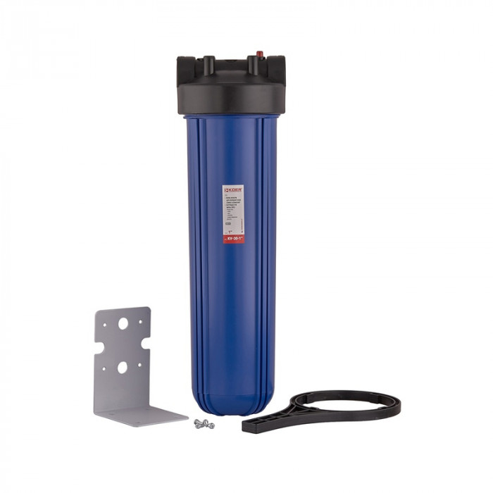 Колба фільтру для холодної води Koer KV-30-1 ВВ20 (колба, картридж PPR нитка) 8 атмосфер 1" (KR5448)