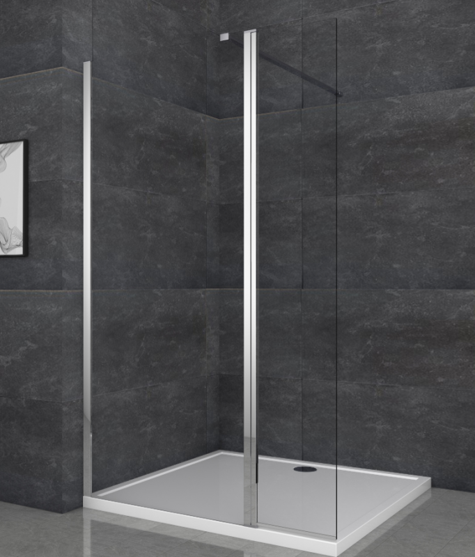 Душова перегородка Walk-In (рухома частина) KOER SR SP03-30x200-TR-01 прозоре скло EASY CLEAN 8мм хром (KR5399)
