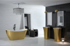 Умывальник свободностоящий ASSOS GLAM, цвет золотой 41х52 ретро