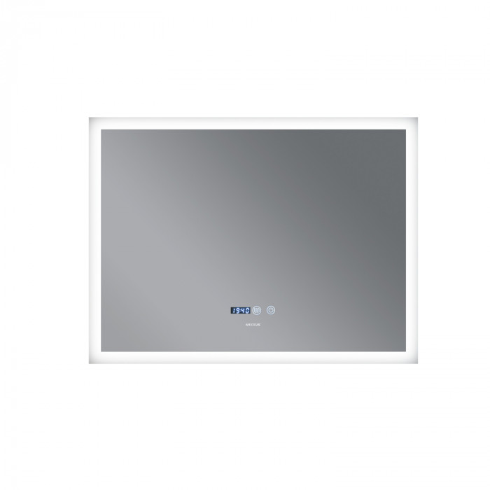 Дзеркало Mixxus FLAT MR04-80x60 з Led Touch, Anti-fog, димером, регулятором яскравості, годинником