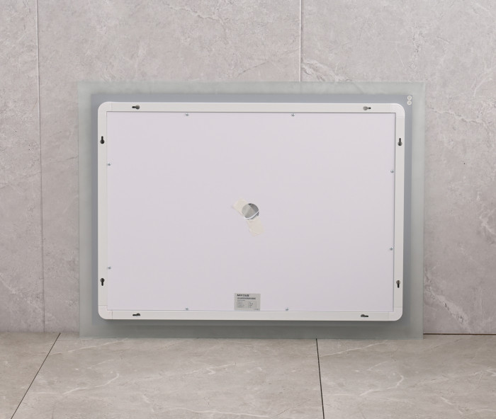 Дзеркало Mixxus FLAT MR04-80x60 з Led Touch, Anti-fog, димером, регулятором яскравості, годинником