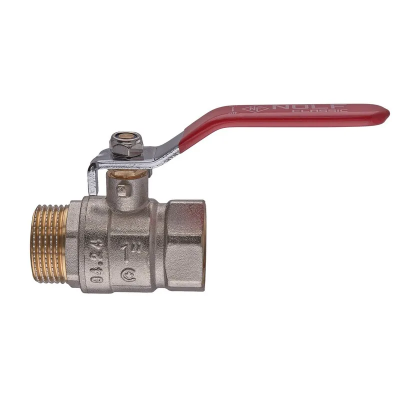 Кран кульовий Nolf classic NFC.621-10-1&quot; FM ГШВ, ручка &quot;важіль&quot; червона (NF3140)