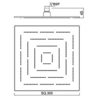 Верхний душ JAQUAR Maze с одним режимом 300x300 мм, хром OHS-CHR-1639