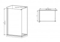 Душова перегородка Walk-In MIXXUS PREMIUM FLAT SP01-90x200-TR CHROME прозоре скло 8мм (MI6850)