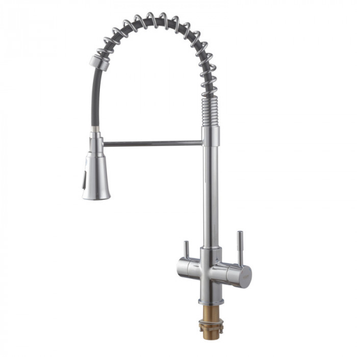 Змішувач для кухні Koer KB-72025-01 з виходом для питної води (вилив - пружина) (KR5014)