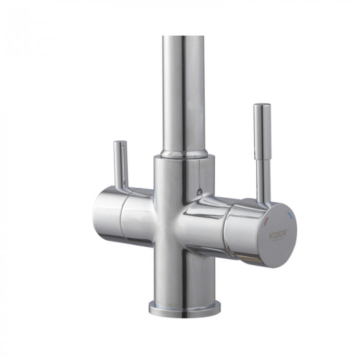 Змішувач для кухні Koer KB-72025-01 з виходом для питної води (вилив - пружина) (KR5014)