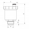 Відведення повітря автоматичне пряме 1/2" Koer KR.1256 (KR2686)
