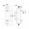 Гідрострелка Koer KR.S1031 2/2 (з воздухоотвод. І дренаж. краном) 1"НР SUS304 (KR2958)