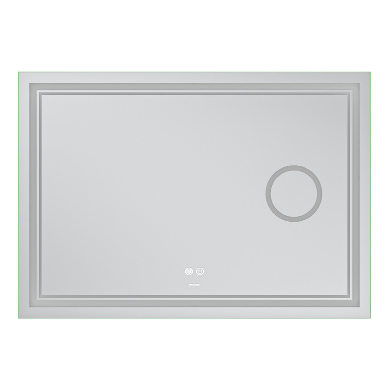 Дзеркало MIXXUS PREMIUM QUADRO MR20-120x80 з LED Touch, Anti-fog, димером, рег. яскравості, лінзою (MP6624)