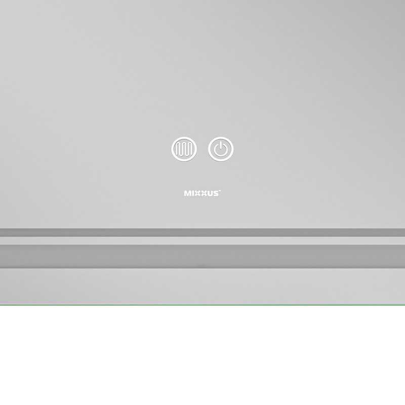 Дзеркало MIXXUS PREMIUM QUADRO MR20-120x80 з LED Touch, Anti-fog, димером, рег. яскравості, лінзою (MP6624)