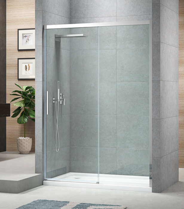 Двері в нішу Koer SR SD05-140x200-TR-01 прозоре скло Easy Clean 6мм, хром (KR5406)