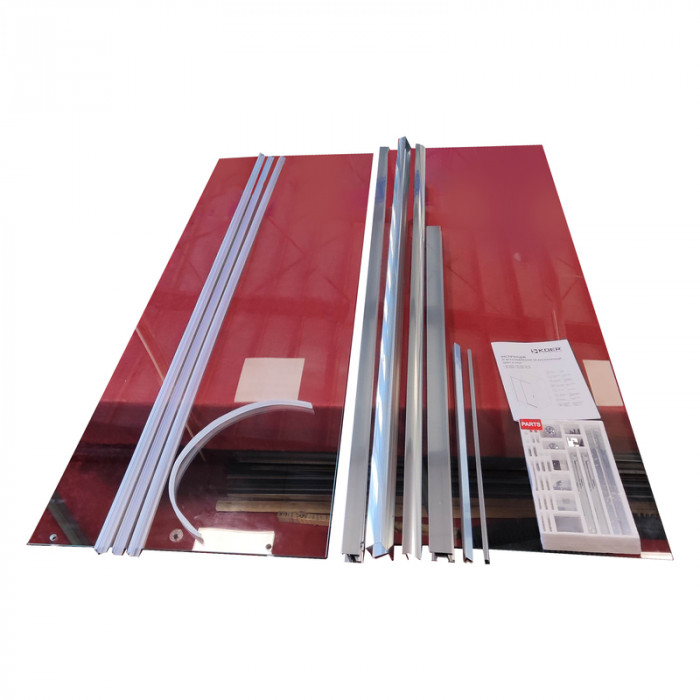 Двері в нішу Koer SR SD05-140x200-TR-01 прозоре скло Easy Clean 6мм, хром (KR5406)