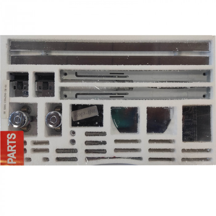 Двері в нішу Koer SR SD05-140x200-TR-01 прозоре скло Easy Clean 6мм, хром (KR5406)