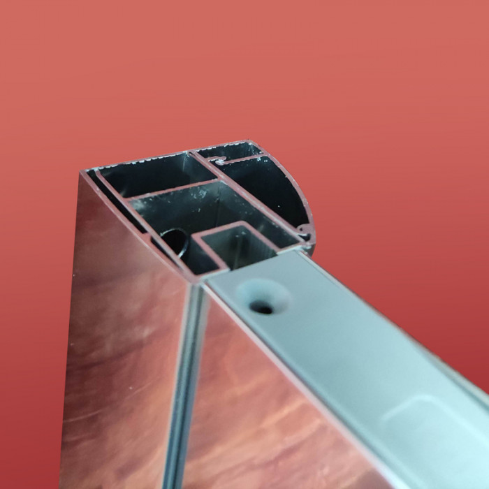 Двері в нішу Koer SR SD05-140x200-TR-01 прозоре скло Easy Clean 6мм, хром (KR5406)