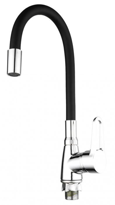 Змішувач для кухні Mixxus Elba 014 (Nut) Refl.Black. (без підведення) (MI6306)