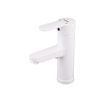 Змішувач для умивальника Plamix Raul-001-A White (без підведення) (PM0651)