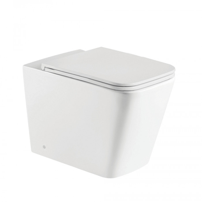 Унітаз підлоговий безбачковий Mixxus Premium QUADRO-0701-R 600х355х410mm, система змиву RIMLESS (MP6590)