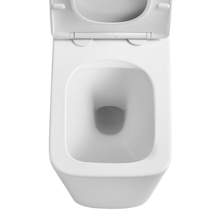 Унітаз підлоговий безбачковий Mixxus Premium QUADRO-0701-R 600х355х410mm, система змиву RIMLESS (MP6590)