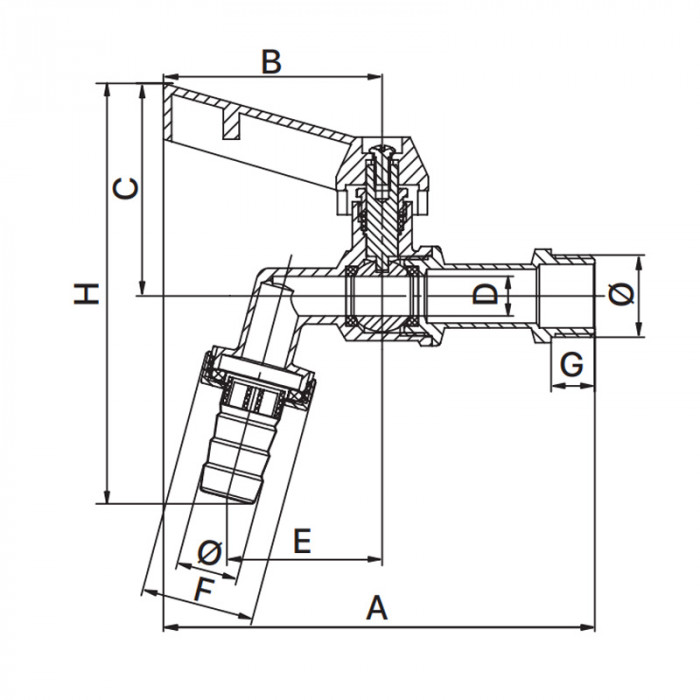 Кран для поливу Europroduct EP.3101 3/4" (EP6026)