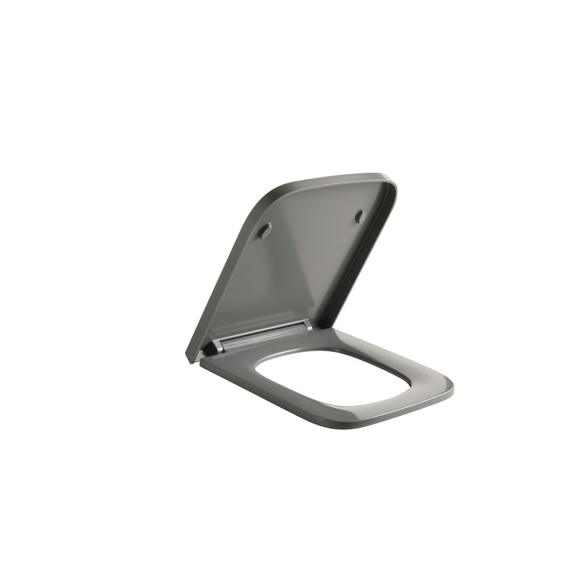 Сидіння-кришка для унітазу Mixxus Premium SEAT COVER QUADRO-2004 GRAY 425х358х32mm дюропласт (MP6686)