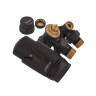 Комплект для підключення радіатора Koer SET-24.Black - 1/2'' кутовий з термоголовкою (KR5283)