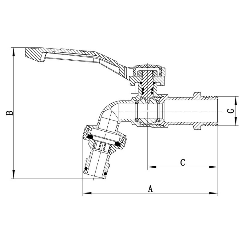 Кран поливу Koer KR.247 - 1/2" з конектором для швидкого підключення (KR3196)