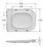 Сидіння-кришка для унітазу Mixxus SEAT COVER WAVE-2001 з мікроліфтом 430х338х35mm (MI6693)