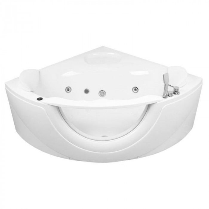 Ванна акрилова кутова кутова з гідромасажем 150х150, біла 12-88-103