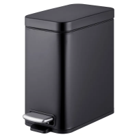 Відро для сміття з плавним закриттям прямокутне MIXXUS PREMIUM QUADRO-TC0105 BLACK 5 л (колір чорний) (MI7061)