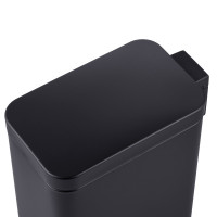 Відро для сміття з плавним закриттям прямокутне MIXXUS PREMIUM QUADRO-TC0105 BLACK 5 л (колір чорний) (MI7061)