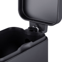 Відро для сміття з плавним закриттям прямокутне MIXXUS PREMIUM QUADRO-TC0105 BLACK 5 л (колір чорний) (MI7061)