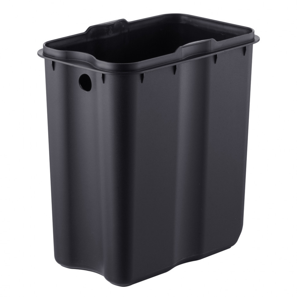 Відро для сміття з плавним закриттям прямокутне MIXXUS PREMIUM QUADRO-TC0105 BLACK 5 л (колір чорний) (MI7061)