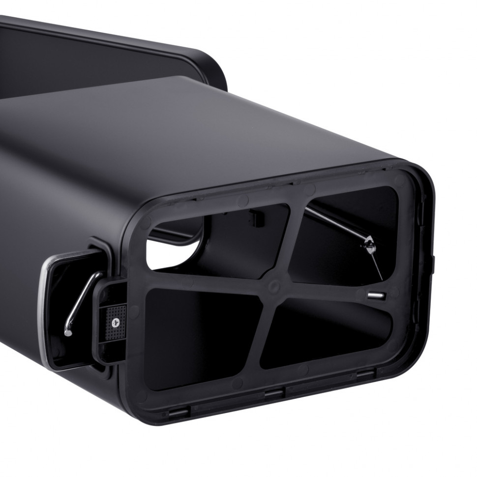 Відро для сміття з плавним закриттям прямокутне MIXXUS PREMIUM QUADRO-TC0105 BLACK 5 л (колір чорний) (MI7061)