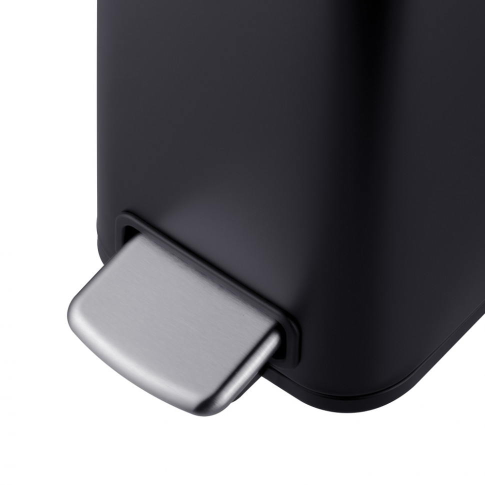 Відро для сміття з плавним закриттям прямокутне MIXXUS PREMIUM QUADRO-TC0105 BLACK 5 л (колір чорний) (MI7061)