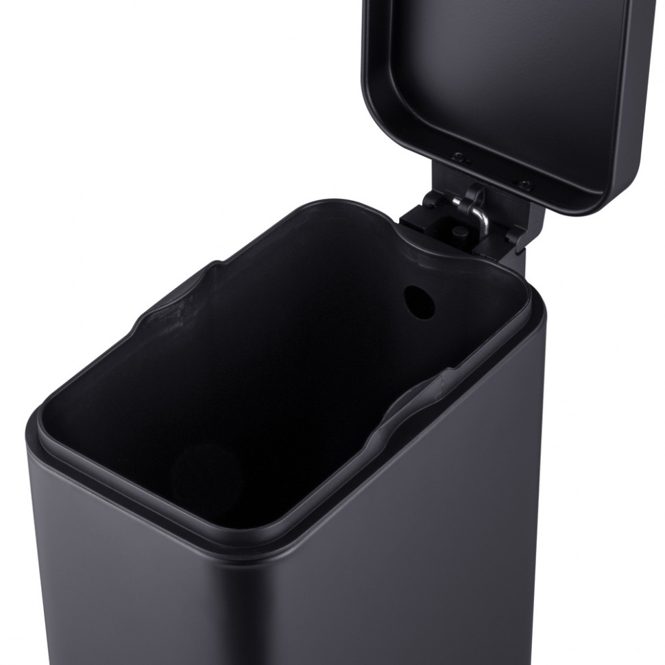 Відро для сміття з плавним закриттям прямокутне MIXXUS PREMIUM QUADRO-TC0105 BLACK 5 л (колір чорний) (MI7061)
