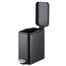 Відро для сміття з плавним закриттям прямокутне MIXXUS PREMIUM QUADRO-TC0105 BLACK 5 л (колір чорний) (MI7061)