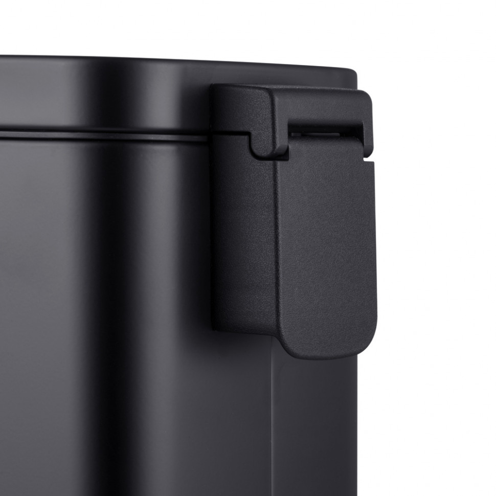 Відро для сміття з плавним закриттям прямокутне MIXXUS PREMIUM QUADRO-TC0105 BLACK 5 л (колір чорний) (MI7061)