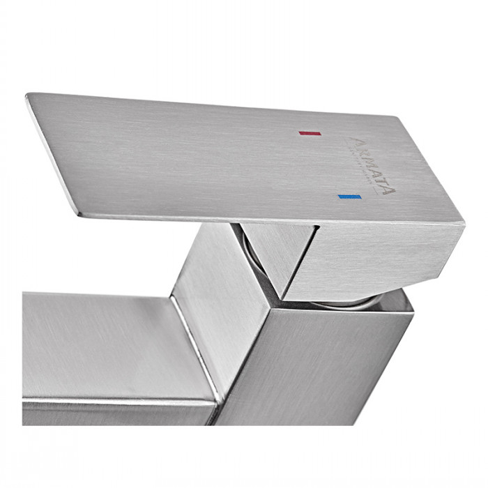 Змішувач для умивальника Armata Kub -001 з нерж. сталі (CH6491)