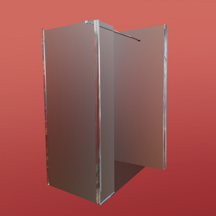Душова перегородка Koer SR SP03-120x200-TR-01 Walk-In прозоре скло Easy Clean 8мм, хром (KR5398)