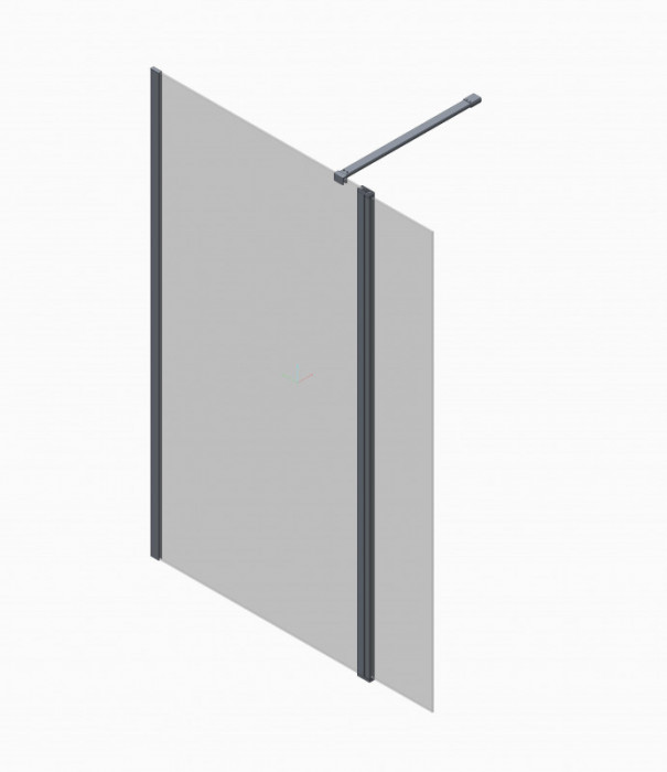 Душова перегородка Koer SR SP03-120x200-TR-01 Walk-In прозоре скло Easy Clean 8мм, хром (KR5398)