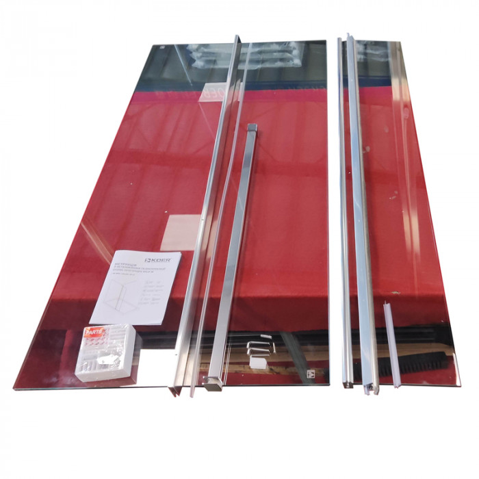 Душова перегородка Koer SR SP03-120x200-TR-01 Walk-In прозоре скло Easy Clean 8мм, хром (KR5398)