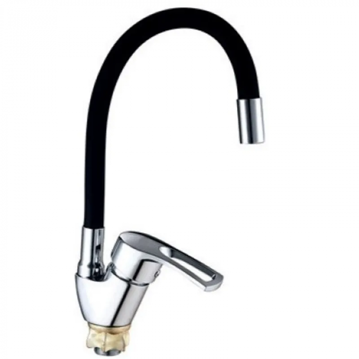 Змішувач для кухні Mixxus YUB4-181 Reflector Black з чорним силіконовим виливом (MI6481)