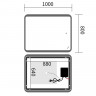 Дзеркало MIXXUS PREMIUM OLIVARY MR19-100x80-REVERSE з LED Touch, Anti-fog, димером (3-6,5kK) (MP6629)