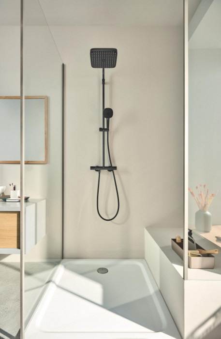 Душова система з термостатом для настінного монтажу Grohe Tempesta System 250 Cube (266892431)