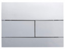 Панель змиву Koer KT-0603-01 240x160x10mm пластикова, кнопка лінійна (колір хром) (KR5319)