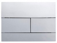 Панель змиву Koer KT-0603-01 240x160x10mm пластикова, кнопка лінійна (колір хром) (KR5319)