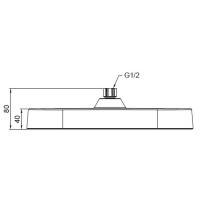 Лійка для душу стельова Koer KP-0404-05-OH 325x200мм (KR5002)